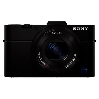 Sony Cyber-shot DSC-RX100 II Camera, HD 1080p, 20.2MP, 3.6x Optical Zoom, WiFi, NFC, 3” LCD Flip Screen, Black